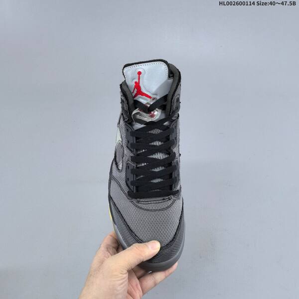 Jordan Off-White x Air Jordan 5 Retro SP black/gray/blue with red accents EU 40-47.5 basketball