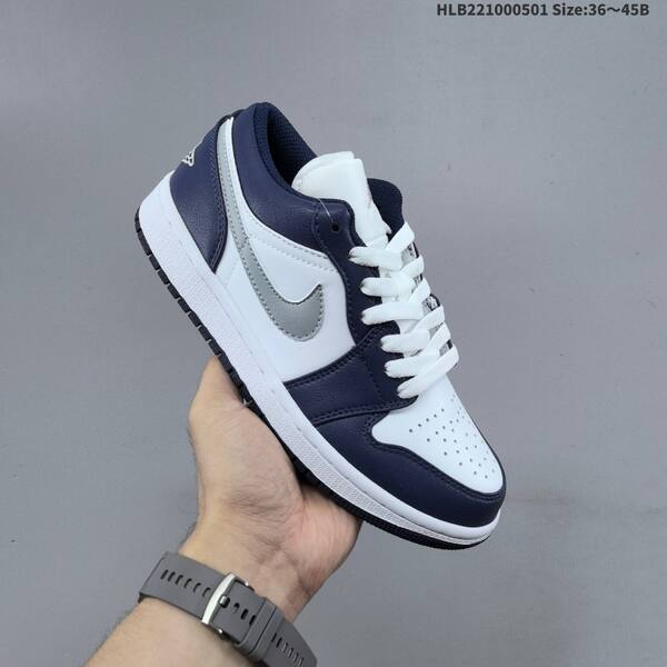Jordan Air Jordan 1 Low Aluminum / White / Navy EU 36~45 casual