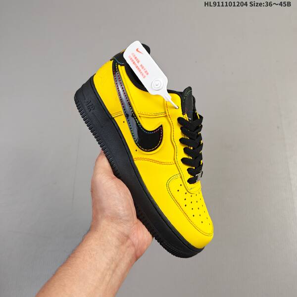 Nike Air Force 1 07 yellow black dark green EU 36 45 skate shoe EU 36-45
