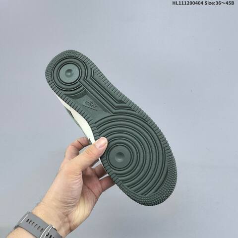 Nike Air Force 1 Low Dark Green Light Green Off White Black EU 36-45 Sneaker - Unisex (BS-60940)