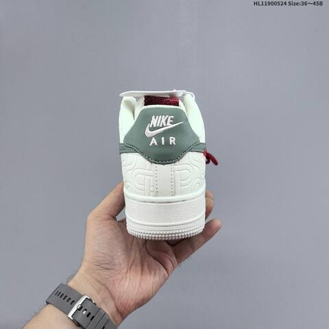 Nike Air Force 1 07 Low Off White Dark Green Red Silver EU 36-45 Sneaker - Unisex (BS-60174)