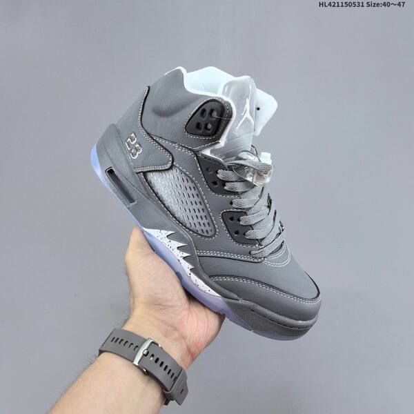 Jordan Air Jordan 5 Retro wolf grey / grey / white 40~47 basketball