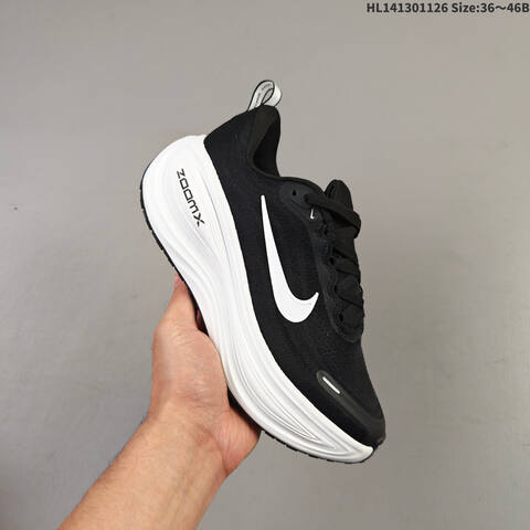 Nike VOMERO PLUS ReactX Air Zoom Black White EU 36-46 Running Shoe - Unisex (BS-63046)