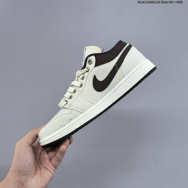 Nike Air Jordan 1 Low white/black 36~46B casual