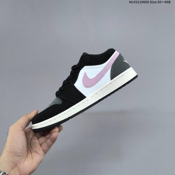 Jordan Air Jordan 1 Low black/white/gray/pink 36~46B casual
