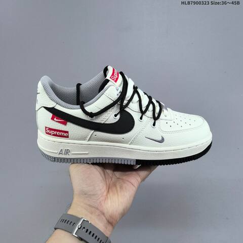 Nike Air Force 1 07 Low Off White Grey Red Black EU 36-45 Sneaker - Unisex (BS-61174)