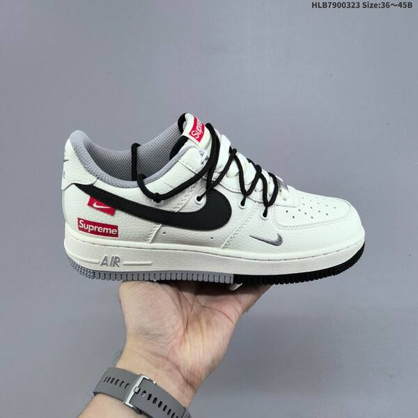 Nike Air Force 1 07 Low off white grey red black EU 36-45 sneaker