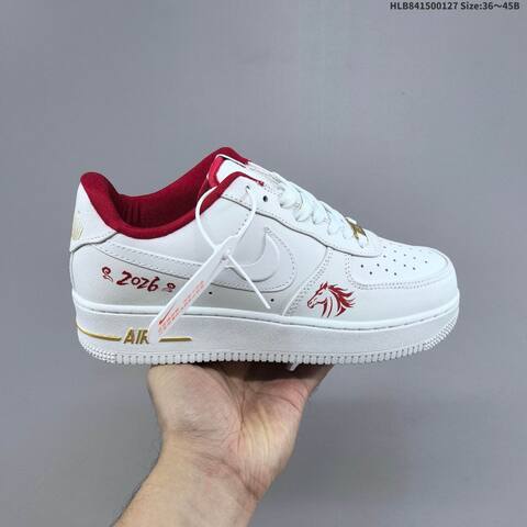 Nike Air Force 1 07 LV8 DX2678 White Red Gold EU 36-45 Sneaker - Unisex (BS-61730)