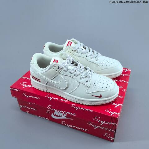 Nike SB Dunk Low Off White Red Grey EU 36-45 Skate Shoe - Unisex (BS-62340)