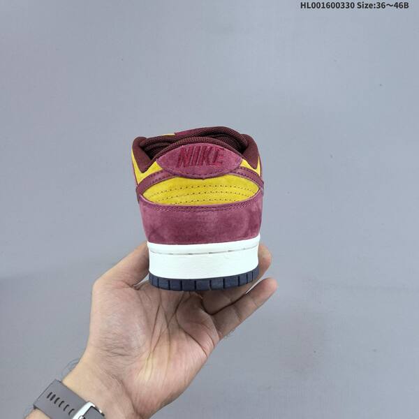 Nike SB Dunk Low Dark Team Red Sequoia burgundy yellow sail dark navy EU 36-46 skate shoe