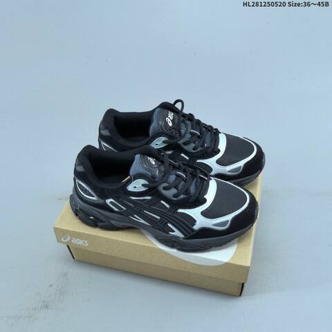 ASICS Gel-NYC 2 0 Black Gray Silver EU 36-45 Running Shoe Running Sneakers - Unisex (BS-68814)