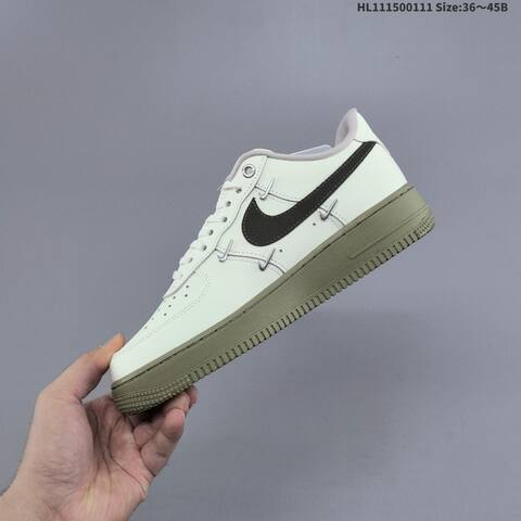 Nike Air Force 1 07 IQ9802-022 Sail Black Olive Grey Silver EU 36-45 Sneaker - Unisex (BS-62056)