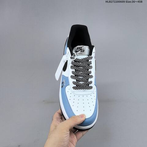 Nike Air Force 1 07 LV8 Stussy White University Blue Black Silver EU 36-45 Sneaker - Unisex (BS-59930)