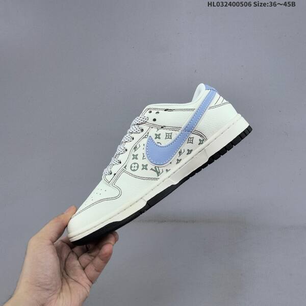Nike Dunk Low Louis Vuitton Custom off white light blue black green EU 36-45 skate shoe