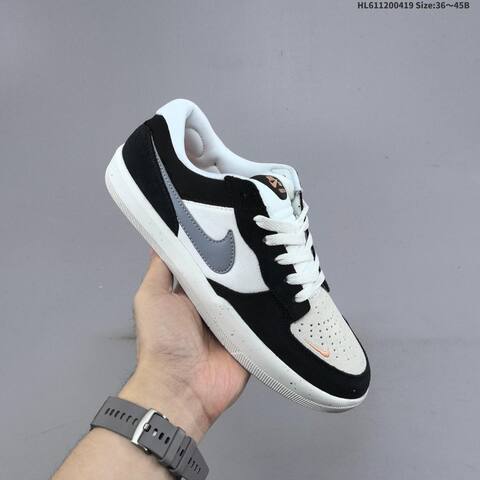 Nike SB Force 58 Black White Grey Orange EU 36-45 Skate Shoe - Unisex (BS-60654)