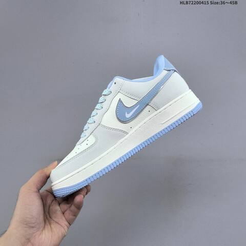 Nike Air Force 1 07 LV8 Off White Light Grey Light Blue EU 36-45 Sneaker - Unisex (BS-60715)