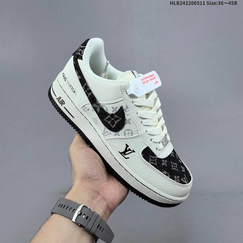Nike Air Force 1 07 LV8 NH0601-602 Off White Black Grey EU 36-45 Sneaker - Unisex (BS-60414)