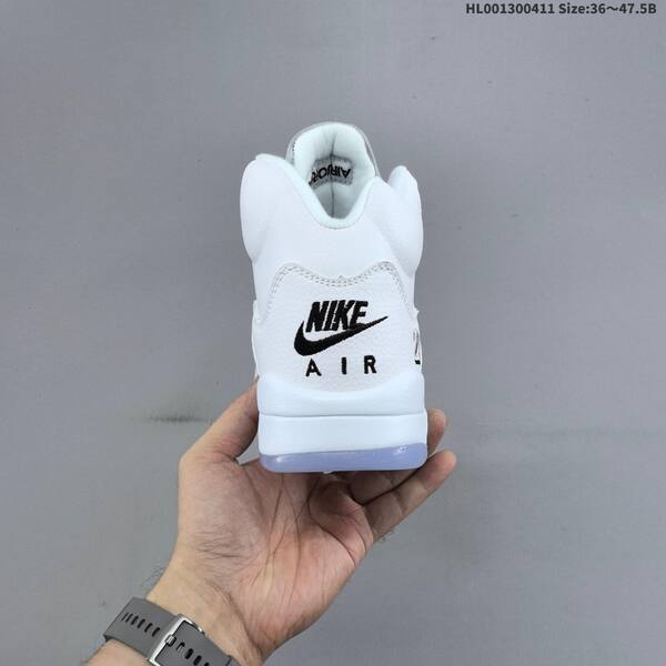 Jordan Air Jordan 5 Retro white / metallic silver / ice blue 36~47.5 basketball
