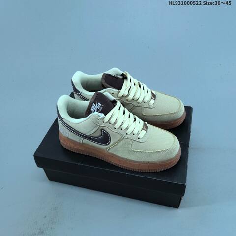 Nike Air Force 1 Low Tan Beige Green Orange White EU 36-45 Sneaker - Unisex (BS-60231)