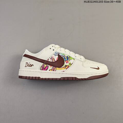 Nike SB Dunk Low Off White Brown Multicolor EU 36-45 Skate Shoe - Unisex (BS-62859)