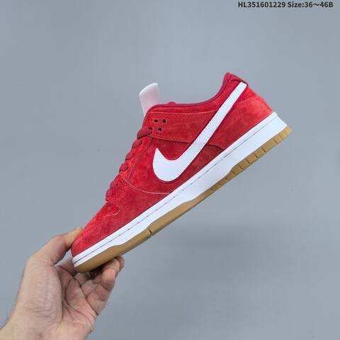 Nike Dunk SB Low Red White Gum EU 36-46 Skate Shoe - Unisex (BS-62347)