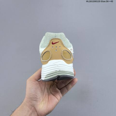 Nike P-6000 Light Grey White Tan Red EU 36-45 Running Shoe - Unisex (BS-61674)