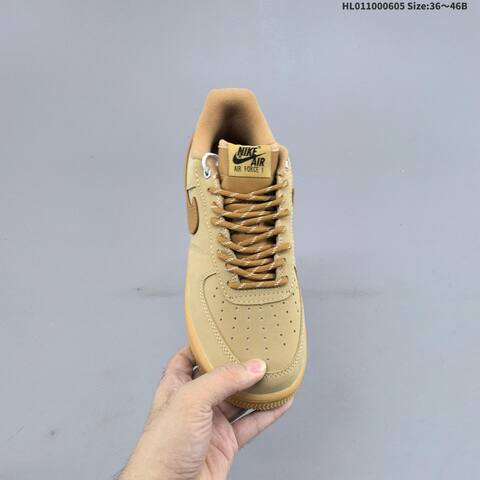 Nike Air Force 1 Low Wheat Tan Brown Gum EU 36-46 Sneaker - Unisex (BS-59973)