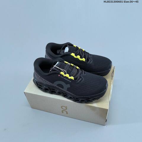 On Cloudmonster 3 Black Dark Gray Neon Yellow EU 36-45 Running Shoe Running Sneakers - Unisex (BS-69506)