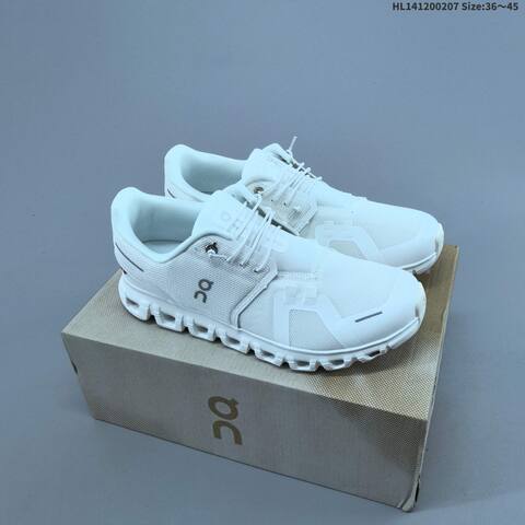 On Cloud 5 Navy Blue And All White EU 36-45 Running Shoe Running Sneakers - Unisex (BS-69693)