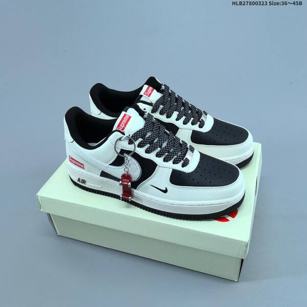 Nike Air Force 1 07 Low Supreme white black grey red EU 36-45 skate shoe