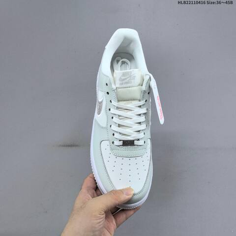 Nike Air Force 1 07 Light Grey White Silver EU 36-45 Sneaker - Unisex (BS-60700)