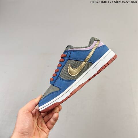 Nike SB Dunk Low Blue Grey Orange Purple Brown EU 35 5-46 Skate Shoe - Unisex (BS-63229)