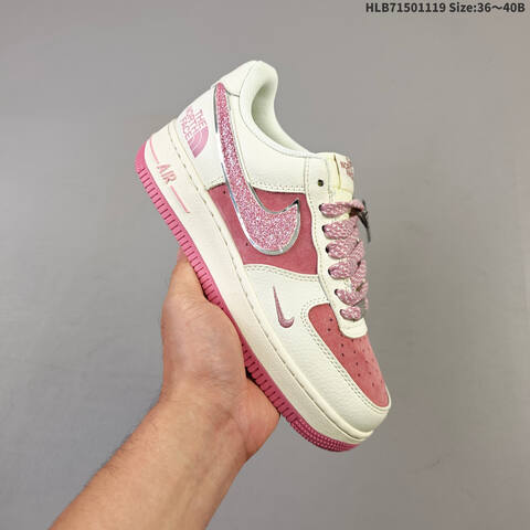 Nike Air Force 1 07 LV8 Off White Pink EU 36-40 Sneaker - Unisex (BS-63477)