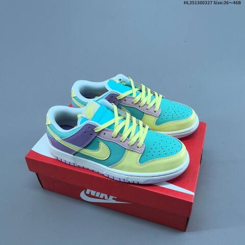 Nike SB Dunk Low Teal Yellow Purple Pink White EU 36-46 Skate Shoe - Unisex (BS-61089)