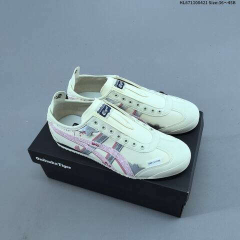 Onitsuka Tiger Mexico 66 Paraty Slip On Cream Pink Silver Navy EU 36-45 Sneaker Casual Sneakers - Unisex (BS-68883)
