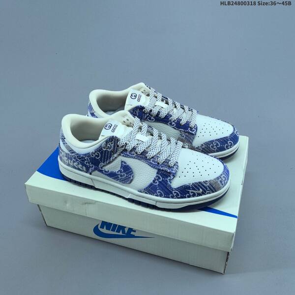 Nike SB Dunk Low white black blue EU 36-45 skate shoe