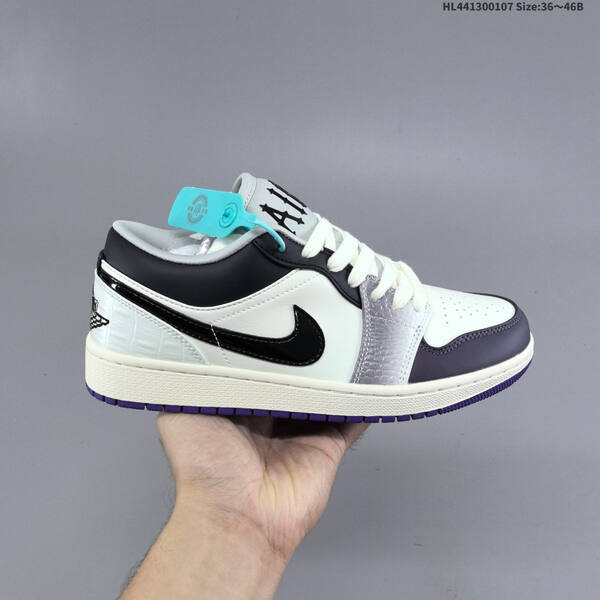 Jordan Air Jordan 1 Low White/Black/Purple EU 36-46 casual