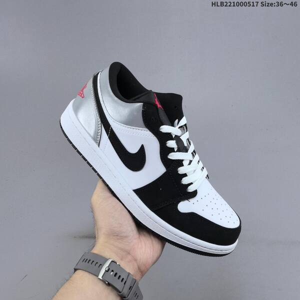 Jordan Air Jordan 1 Low black/white/silver/red 36~46 casual