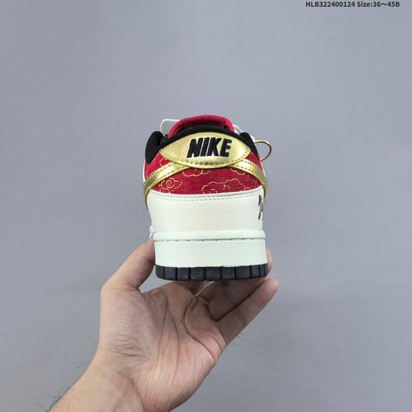 Nike SB Dunk Low Retro DIY white red gold black EU 36-45 skate shoe