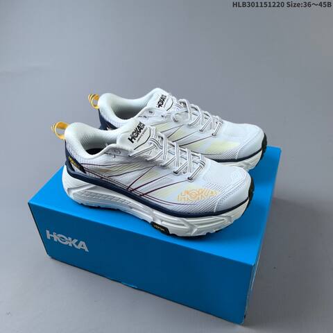 HOKA ONE ONE Mafate Speed 2 Low White Light Grey Cream EU 36-45 Trail Shoe Trail Running Sneakers - Unisex (BS-69425)
