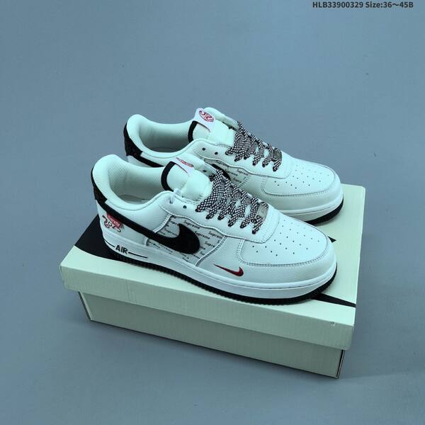 Nike Air Force 1 07 white dark grey red EU 36-45 sneaker
