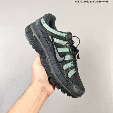 Nike P-6000 Black Dark Green EU 39-46 Running Shoe - Unisex (BS-63373)