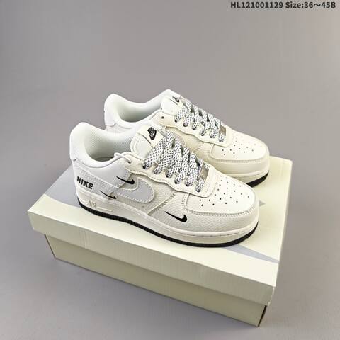 Nike Air Force 1 07 Off White Grey Black EU 36-45 Sneaker - Unisex (BS-62957)