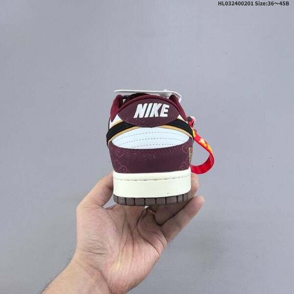 Nike Dunk SB Low burgundy white black gold EU 36-45 skate shoe