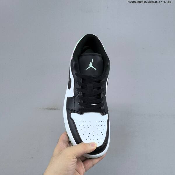 Jordan Air Jordan 1 Low SE "Supernova" Black/White with iridescent pastel green and pink 35.5-47.5 lifestyle