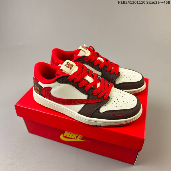 Nike Air Jordan 1 x Travis Scott beige/cream with purple and blue accents EU 36-45 casual
