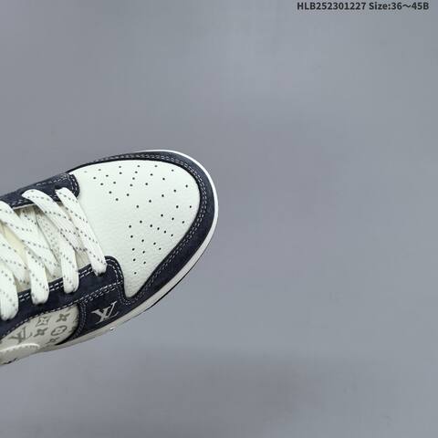 Nike Dunk SB Low Louis Vuitton Off White Dark Navy Grey EU 36-45 Skate Shoe - Unisex (BS-62383)
