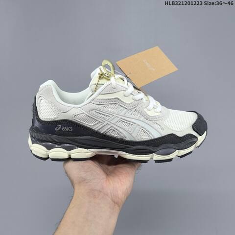 ASICS GEL-NYC Cream White Black EU 36-46 Running Shoe Running Sneakers - Unisex (BS-69132)