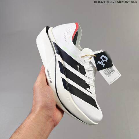 Adidas Adizero Adios Pro Evo White Black Red Grey EU 36-46 Running Shoe - Unisex (BS-65438)