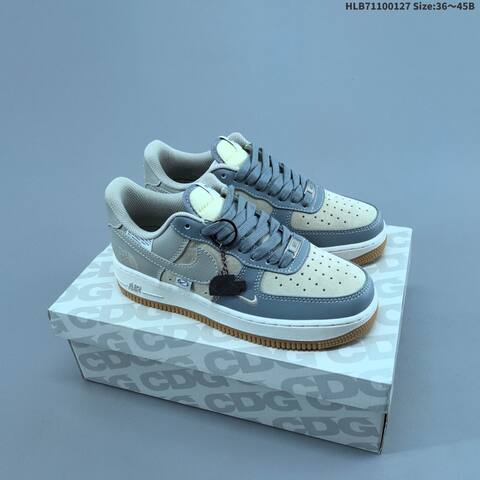 Nike Air Force 1 07 LV8 DM6688 Off White Grey Red Blue Beige Gum EU 36-45 Sneaker - Unisex (BS-61728)